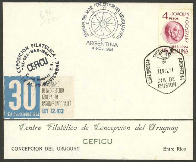 Lot 1516 - Argentina cinderellas -  Guillermo Jalil - Philatino Auction # 2339 ARGENTINA: Budget auction with very good material of all periods, including rarities!