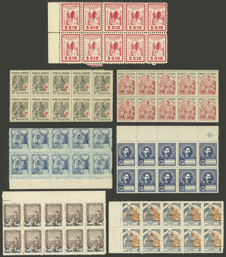 Lot 1521 - Argentina cinderellas -  Guillermo Jalil - Philatino Auction # 2339 ARGENTINA: Budget auction with very good material of all periods, including rarities!