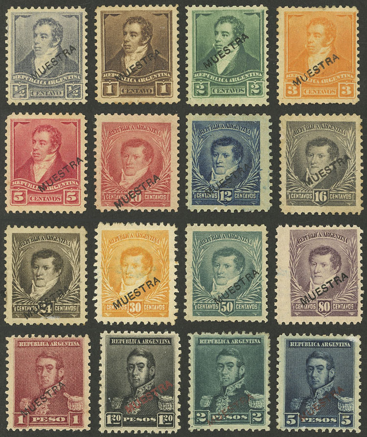 Lot 165 - Argentina general issues -  Guillermo Jalil - Philatino Auction # 2339 ARGENTINA: Budget auction with very good material of all periods, including rarities!