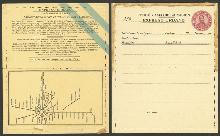 Lot 1340 - Argentina Postal stationery - Guillermo Jalil - Philatino Auction # 2339 ARGENTINA: Budget auction with very good material of all periods, including rarities! Lot 1340 - Argentina Postal stationery - Guillermo Jalil - Philatino Auction # 2339 ARGENTINA: Budget auction with very good material of all periods, including rarities!