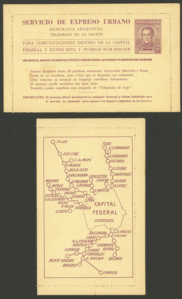 Lot 1342 - Argentina Postal stationery - Guillermo Jalil - Philatino Auction # 2339 ARGENTINA: Budget auction with very good material of all periods, including rarities! Lot 1342 - Argentina Postal stationery - Guillermo Jalil - Philatino Auction # 2339 ARGENTINA: Budget auction with very good material of all periods, including rarities!