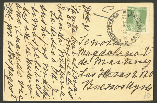Lot 1400 - Argentina postal history - Guillermo Jalil - Philatino Auction # 2339 ARGENTINA: Budget auction with very good material of all periods, including rarities! Lot 1400 - Argentina postal history - Guillermo Jalil - Philatino Auction # 2339 ARGENTINA: Budget auction with very good material of all periods, including rarities!
