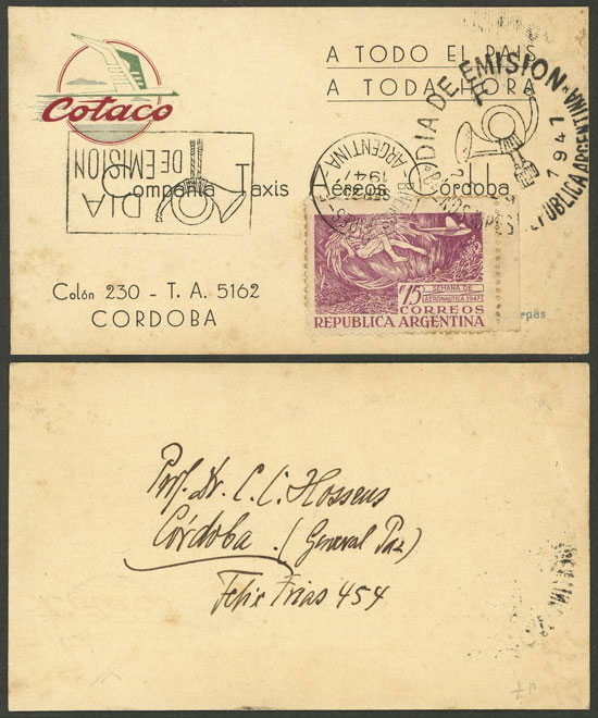 Lot 1416 - Argentina postal history -  Guillermo Jalil - Philatino Auction # 2339 ARGENTINA: Budget auction with very good material of all periods, including rarities!