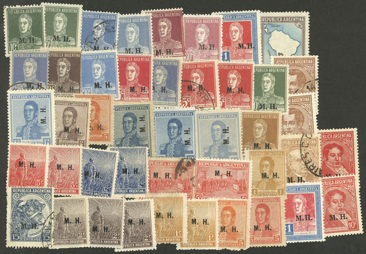 Lot 1210 - Argentina official stamps -  Guillermo Jalil - Philatino Auction # 2339 ARGENTINA: Budget auction with very good material of all periods, including rarities!