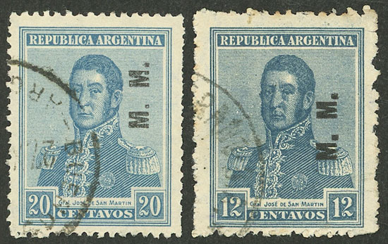 Lot 1239 - Argentina official stamps -  Guillermo Jalil - Philatino Auction # 2339 ARGENTINA: Budget auction with very good material of all periods, including rarities!