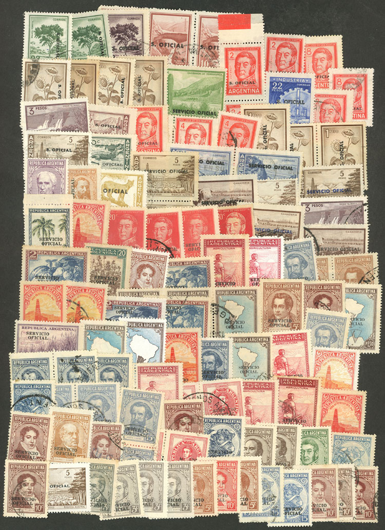 Lot 1295 - Argentina OFFICIAL STAMPS - LOTS - Guillermo Jalil - Philatino Auction # 2339 ARGENTINA: Budget auction with very good material of all periods, including rarities! Lot 1295 - Argentina OFFICIAL STAMPS - LOTS - Guillermo Jalil - Philatino Auction # 2339 ARGENTINA: Budget auction with very good material of all periods, including rarities!