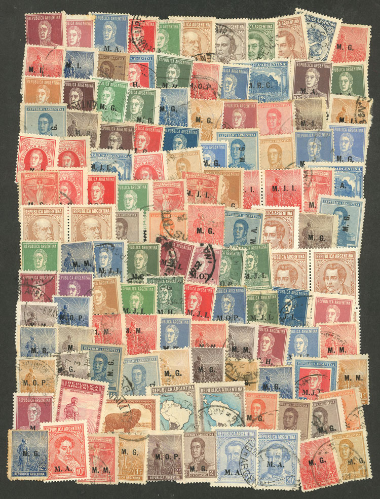 Lot 1289 - Argentina OFFICIAL STAMPS - LOTS - Guillermo Jalil - Philatino Auction # 2339 ARGENTINA: Budget auction with very good material of all periods, including rarities! Lot 1289 - Argentina OFFICIAL STAMPS - LOTS - Guillermo Jalil - Philatino Auction # 2339 ARGENTINA: Budget auction with very good material of all periods, including rarities!