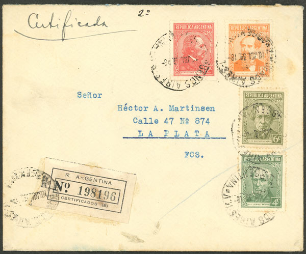 Lot 1408 - Argentina postal history -  Guillermo Jalil - Philatino Auction # 2339 ARGENTINA: Budget auction with very good material of all periods, including rarities!