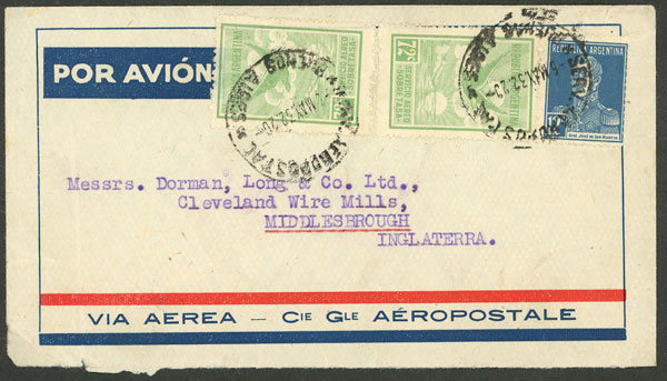 Lot 1401 - Argentina postal history -  Guillermo Jalil - Philatino Auction # 2339 ARGENTINA: Budget auction with very good material of all periods, including rarities!