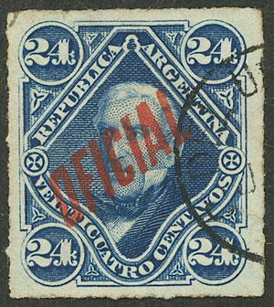 Lot 1187 - Argentina official stamps -  Guillermo Jalil - Philatino Auction # 2339 ARGENTINA: Budget auction with very good material of all periods, including rarities!