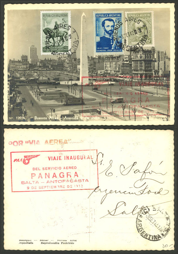 Lot 1411 - Argentina postal history -  Guillermo Jalil - Philatino Auction # 2339 ARGENTINA: Budget auction with very good material of all periods, including rarities!
