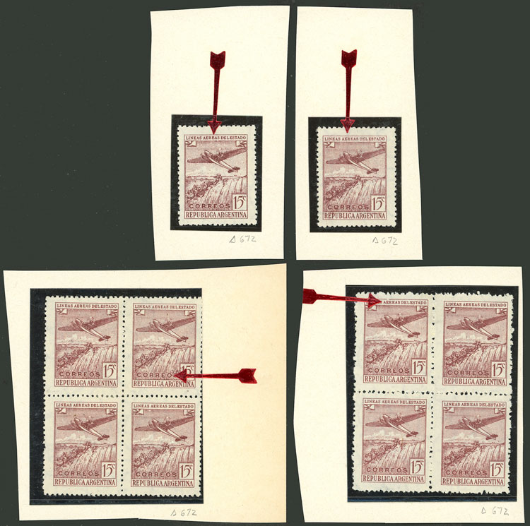 Lot 521 - Argentina general issues -  Guillermo Jalil - Philatino Auction # 2339 ARGENTINA: Budget auction with very good material of all periods, including rarities!
