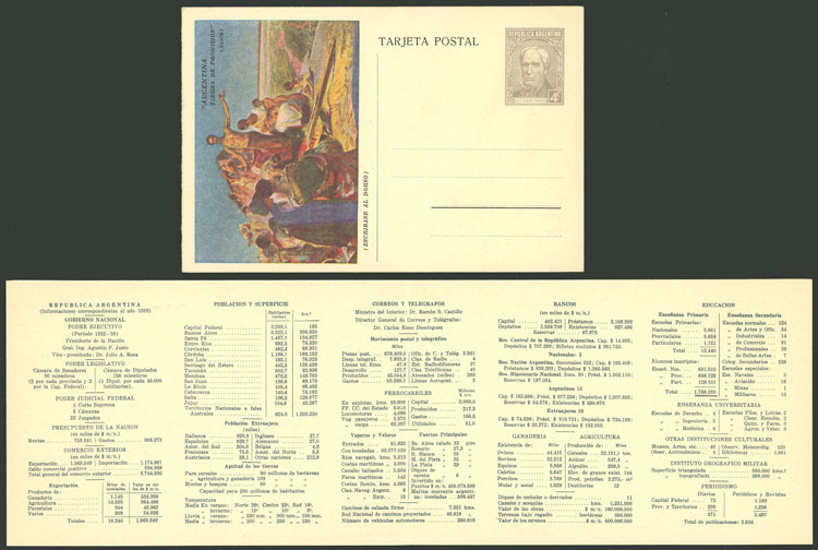 Lot 1371 - Argentina Postal stationery - Guillermo Jalil - Philatino Auction # 2339 ARGENTINA: Budget auction with very good material of all periods, including rarities! Lot 1371 - Argentina Postal stationery - Guillermo Jalil - Philatino Auction # 2339 ARGENTINA: Budget auction with very good material of all periods, including rarities!