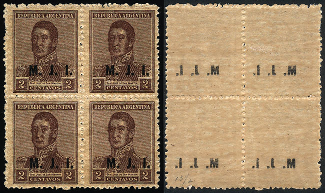 Lot 1225 - Argentina official stamps -  Guillermo Jalil - Philatino Auction # 2339 ARGENTINA: Budget auction with very good material of all periods, including rarities!