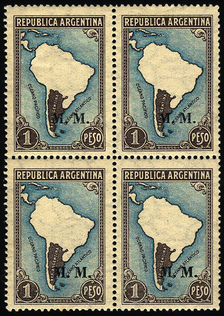 Lot 1243 - Argentina official stamps -  Guillermo Jalil - Philatino Auction # 2339 ARGENTINA: Budget auction with very good material of all periods, including rarities!