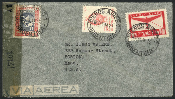 Lot 1413 - Argentina postal history -  Guillermo Jalil - Philatino Auction # 2339 ARGENTINA: Budget auction with very good material of all periods, including rarities!