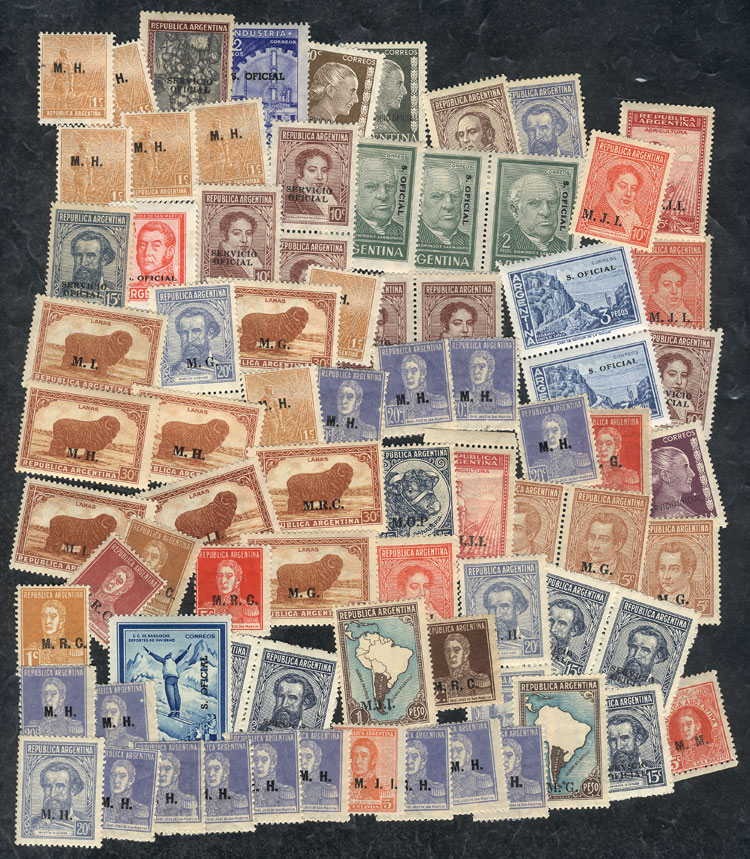 Lot 1290 - Argentina OFFICIAL STAMPS - LOTS - Guillermo Jalil - Philatino Auction # 2339 ARGENTINA: Budget auction with very good material of all periods, including rarities! Lot 1290 - Argentina OFFICIAL STAMPS - LOTS - Guillermo Jalil - Philatino Auction # 2339 ARGENTINA: Budget auction with very good material of all periods, including rarities!