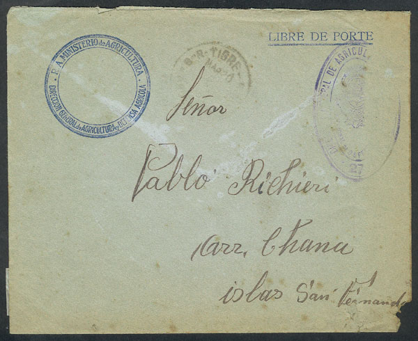 Lot 1418 - Argentina postal history -  Guillermo Jalil - Philatino Auction # 2339 ARGENTINA: Budget auction with very good material of all periods, including rarities!