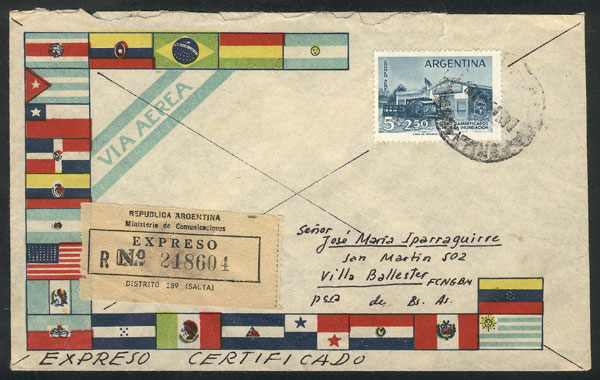 Lot 1429 - Argentina postal history - Guillermo Jalil - Philatino Auction # 2339 ARGENTINA: Budget auction with very good material of all periods, including rarities! Lot 1429 - Argentina postal history - Guillermo Jalil - Philatino Auction # 2339 ARGENTINA: Budget auction with very good material of all periods, including rarities!