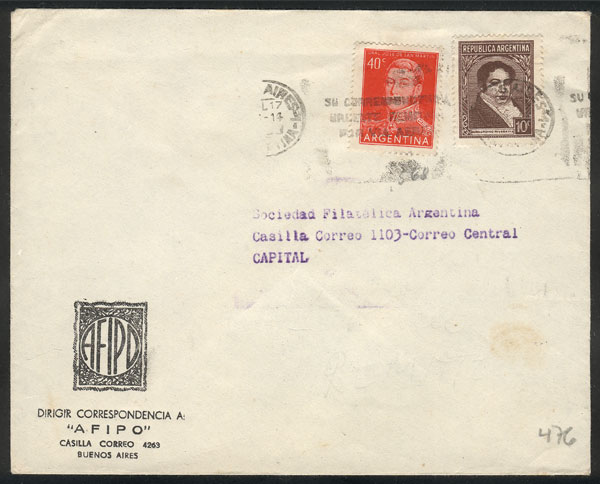 Lot 1430 - Argentina postal history - Guillermo Jalil - Philatino Auction # 2339 ARGENTINA: Budget auction with very good material of all periods, including rarities! Lot 1430 - Argentina postal history - Guillermo Jalil - Philatino Auction # 2339 ARGENTINA: Budget auction with very good material of all periods, including rarities!