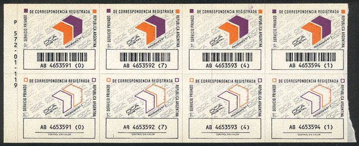 Lot 1323 - Argentina private posts -  Guillermo Jalil - Philatino Auction # 2339 ARGENTINA: Budget auction with very good material of all periods, including rarities!