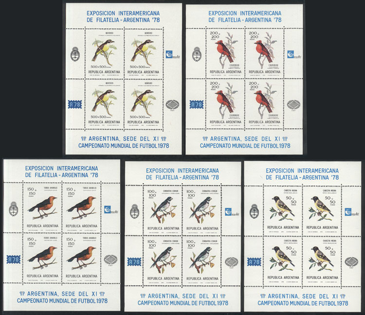 Lot 1153 - Argentina souvenir sheets - Guillermo Jalil - Philatino Auction # 2339 ARGENTINA: Budget auction with very good material of all periods, including rarities! Lot 1153 - Argentina souvenir sheets - Guillermo Jalil - Philatino Auction # 2339 ARGENTINA: Budget auction with very good material of all periods, including rarities!