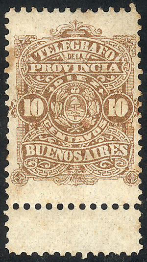 Lot 1313 - Argentina telegraph stamps -  Guillermo Jalil - Philatino Auction # 2339 ARGENTINA: Budget auction with very good material of all periods, including rarities!