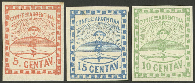Lot 12 - Argentina confederation -  Guillermo Jalil - Philatino Auction # 2330 ARGENTINA: Very enjoyable general auction, with a lot of interesting material of all periods!!
