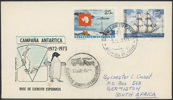 Lot 3 - argentine antarctica postal history -  Guillermo Jalil - Philatino Auction # 2330 ARGENTINA: Very enjoyable general auction, with a lot of interesting material of all periods!!