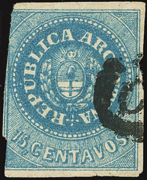 Lot 16 - Argentina escuditos -  Guillermo Jalil - Philatino Auction # 2330 ARGENTINA: Very enjoyable general auction, with a lot of interesting material of all periods!!