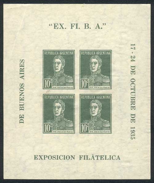 Lot 1182 - Argentina souvenir sheets -  Guillermo Jalil - Philatino Auction # 2332 ARGENTINA: General sale with lots at very low starts!