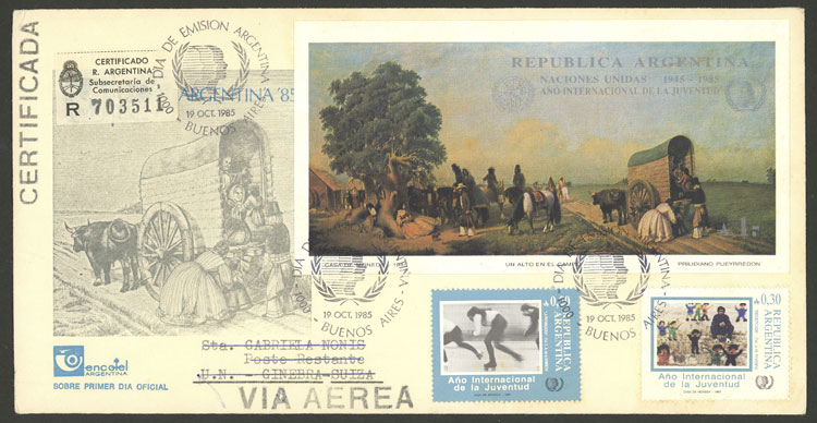 Lot 1306 - Argentina postal history -  Guillermo Jalil - Philatino Auction # 2332 ARGENTINA: General sale with lots at very low starts!