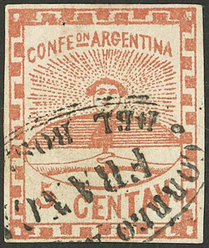 Lot 47 - Argentina confederation -  Guillermo Jalil - Philatino Auction # 2332 ARGENTINA: General sale with lots at very low starts!