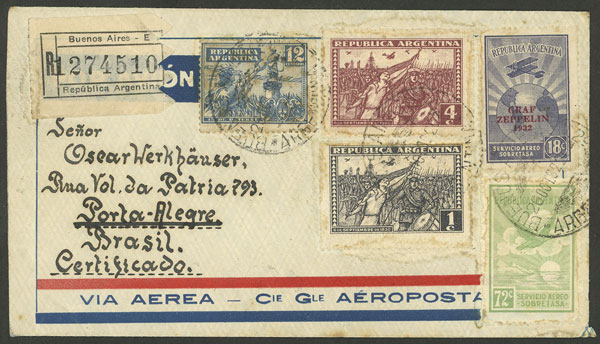 Lot 1250 - Argentina postal history -  Guillermo Jalil - Philatino Auction # 2332 ARGENTINA: General sale with lots at very low starts!