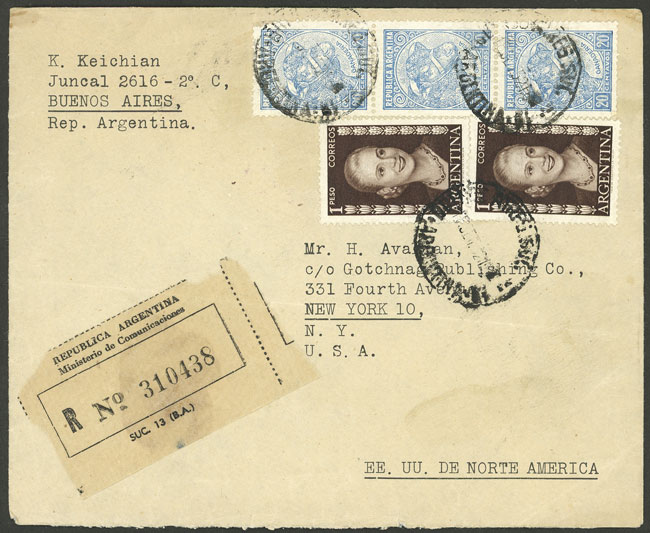Lot 1272 - Argentina postal history -  Guillermo Jalil - Philatino Auction # 2332 ARGENTINA: General sale with lots at very low starts!