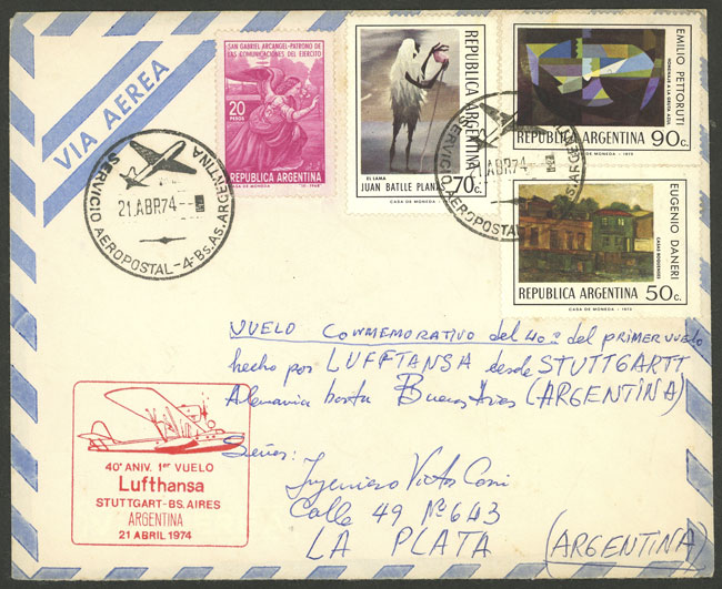 Lot 1297 - Argentina postal history - Guillermo Jalil - Philatino Auction # 2332 ARGENTINA: General sale with lots at very low starts! Lot 1297 - Argentina postal history - Guillermo Jalil - Philatino Auction # 2332 ARGENTINA: General sale with lots at very low starts!