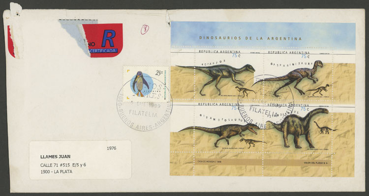 Lot 1179 - Argentina souvenir sheets -  Guillermo Jalil - Philatino Auction # 2332 ARGENTINA: General sale with lots at very low starts!