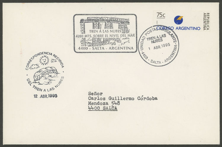 Lot 1319 - Argentina postal history -  Guillermo Jalil - Philatino Auction # 2332 ARGENTINA: General sale with lots at very low starts!