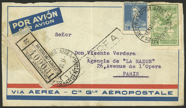 Lot 1243 - Argentina postal history -  Guillermo Jalil - Philatino Auction # 2332 ARGENTINA: General sale with lots at very low starts!