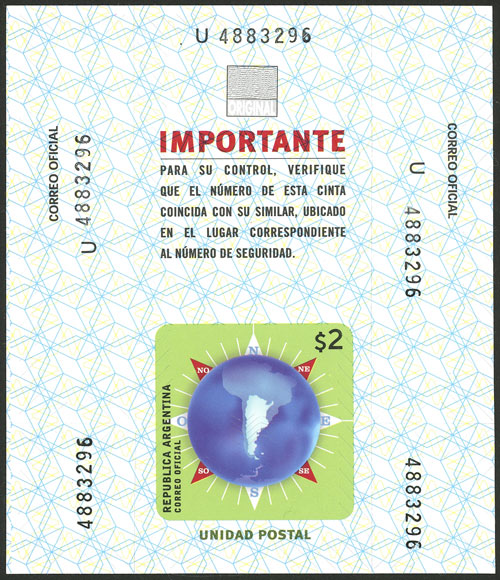Lot 1220 - Argentina parcel post seals -  Guillermo Jalil - Philatino Auction # 2332 ARGENTINA: General sale with lots at very low starts!