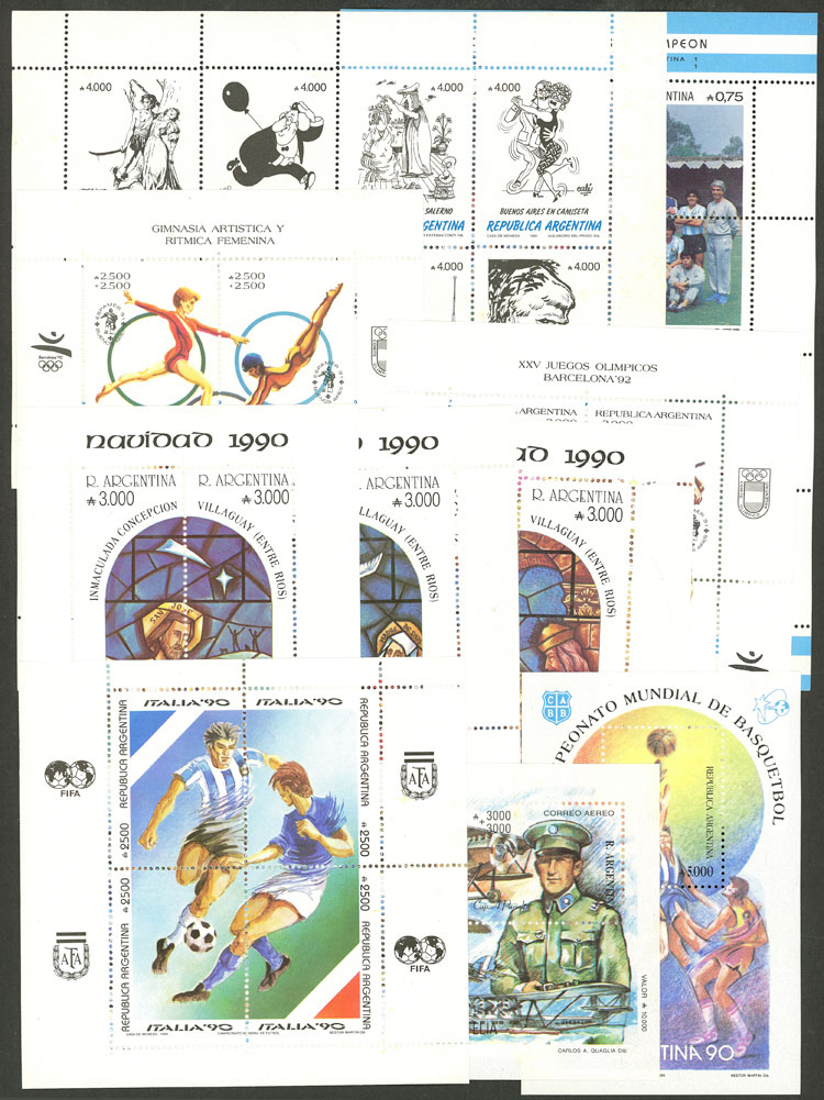 Lot 1166 - Argentina souvenir sheets - Guillermo Jalil - Philatino Auction # 2332 ARGENTINA: General sale with lots at very low starts! Lot 1166 - Argentina souvenir sheets - Guillermo Jalil - Philatino Auction # 2332 ARGENTINA: General sale with lots at very low starts!