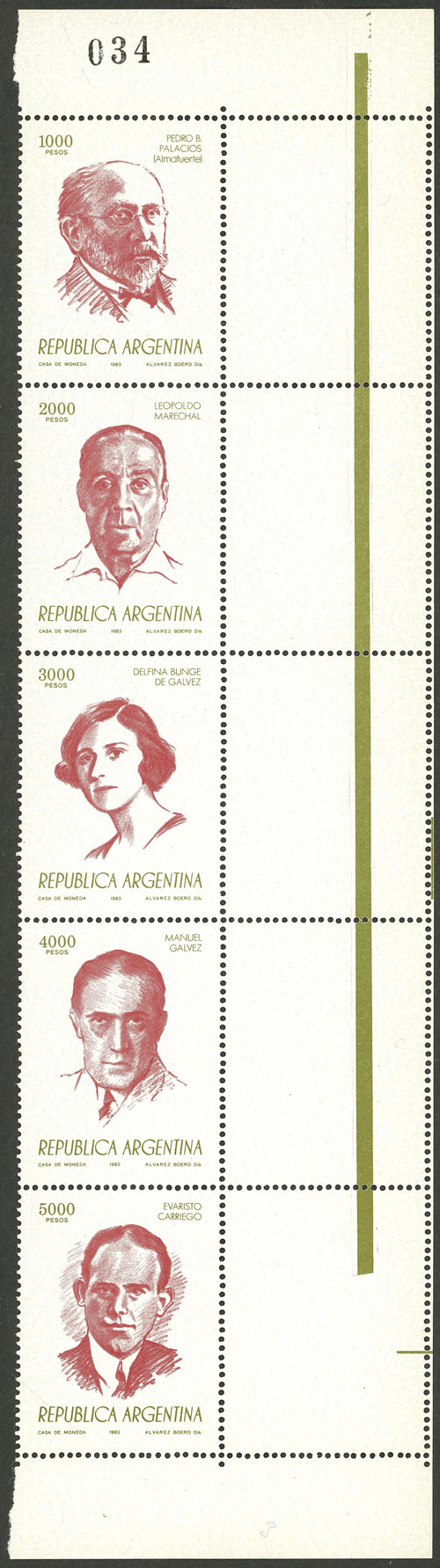 Lot 1039 - Argentina general issues - Guillermo Jalil - Philatino Auction # 2332 ARGENTINA: General sale with lots at very low starts! Lot 1039 - Argentina general issues - Guillermo Jalil - Philatino Auction # 2332 ARGENTINA: General sale with lots at very low starts!