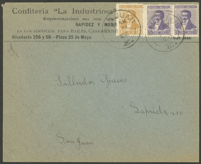 Lot 1240 - Argentina postal history -  Guillermo Jalil - Philatino Auction # 2332 ARGENTINA: General sale with lots at very low starts!