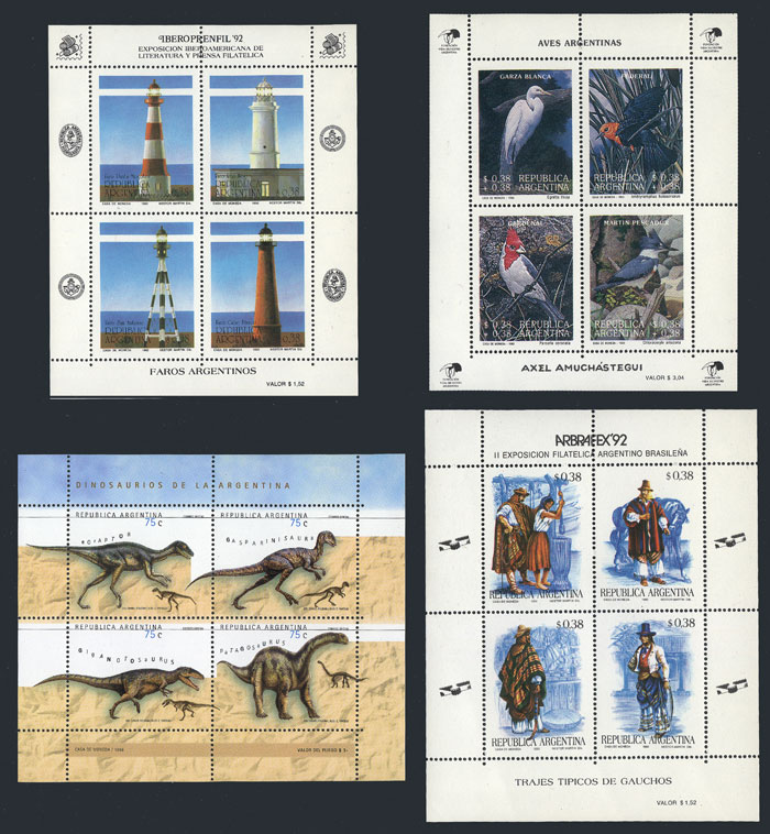 Lot 1172 - Argentina souvenir sheets - Guillermo Jalil - Philatino Auction # 2332 ARGENTINA: General sale with lots at very low starts! Lot 1172 - Argentina souvenir sheets - Guillermo Jalil - Philatino Auction # 2332 ARGENTINA: General sale with lots at very low starts!
