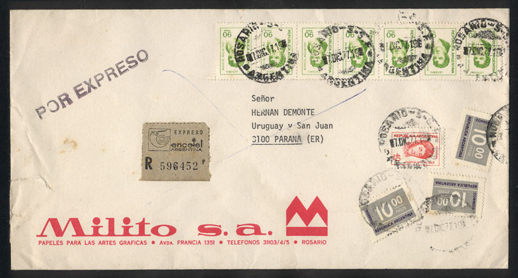 Lot 1303 - Argentina postal history -  Guillermo Jalil - Philatino Auction # 2332 ARGENTINA: General sale with lots at very low starts!