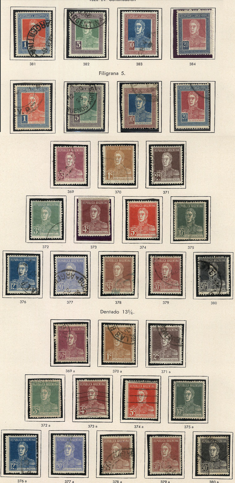 Lot 286 - Argentina general issues -  Guillermo Jalil - Philatino Auction # 2335 ARGENTINA: General auction with very good material and very low starts!