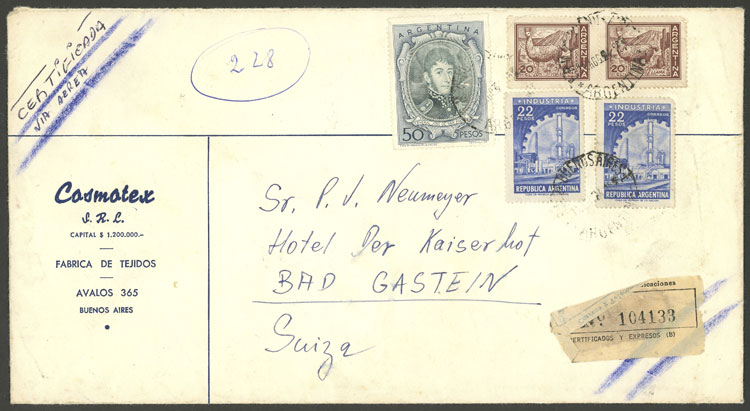 Lot 1411 - Argentina postal history - Guillermo Jalil - Philatino Auction # 2335 ARGENTINA: General auction with very good material and very low starts! Lot 1411 - Argentina postal history - Guillermo Jalil - Philatino Auction # 2335 ARGENTINA: General auction with very good material and very low starts!