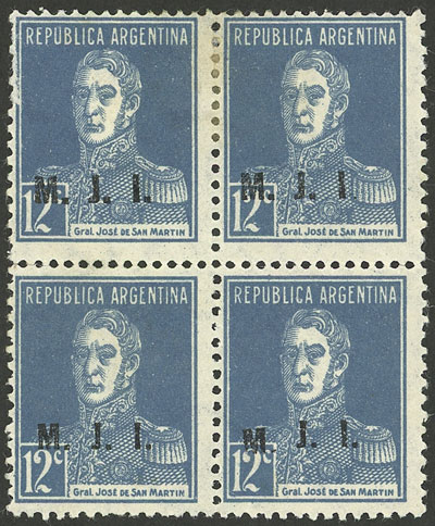 Lot 1213 - Argentina official stamps -  Guillermo Jalil - Philatino Auction # 2335 ARGENTINA: General auction with very good material and very low starts!