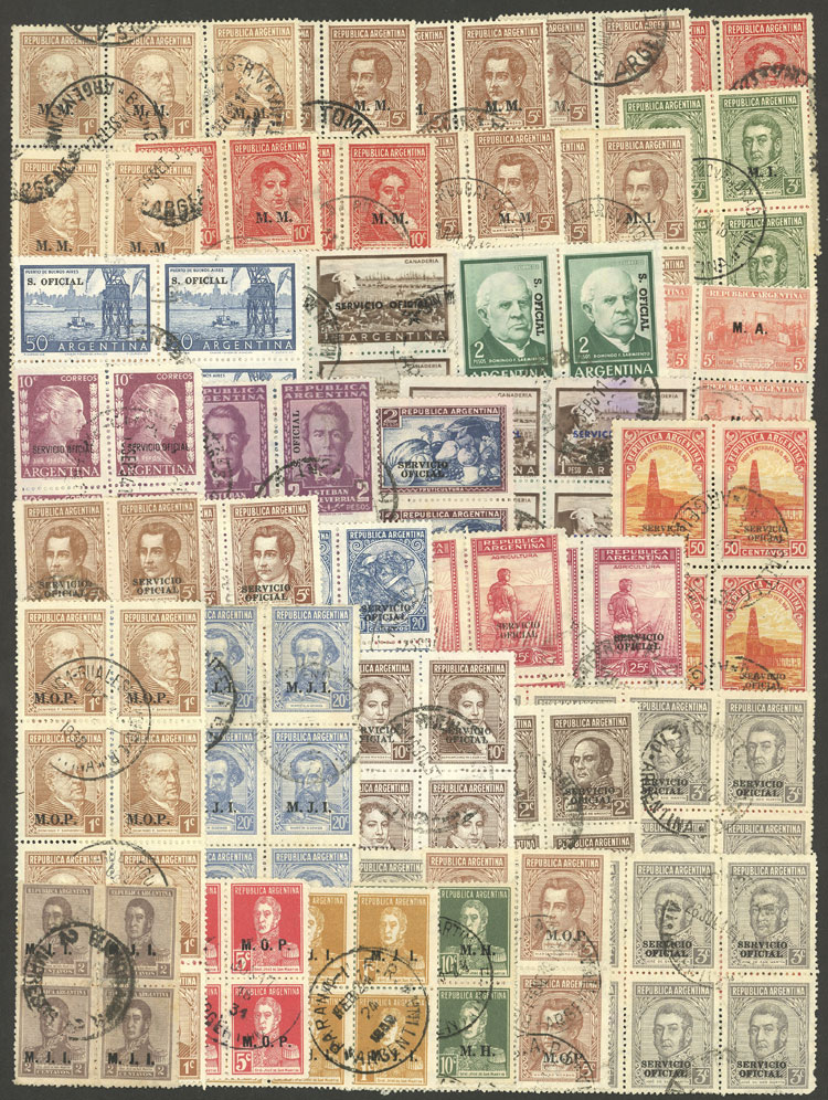 Lot 1261 - Argentina OFFICIAL STAMPS - LOTS - Guillermo Jalil - Philatino Auction # 2335 ARGENTINA: General auction with very good material and very low starts! Lot 1261 - Argentina OFFICIAL STAMPS - LOTS - Guillermo Jalil - Philatino Auction # 2335 ARGENTINA: General auction with very good material and very low starts!