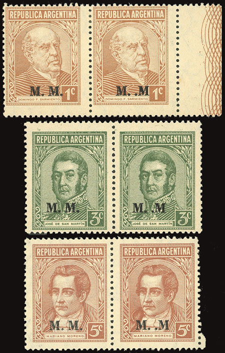 Lot 1222 - Argentina official stamps -  Guillermo Jalil - Philatino Auction # 2335 ARGENTINA: General auction with very good material and very low starts!